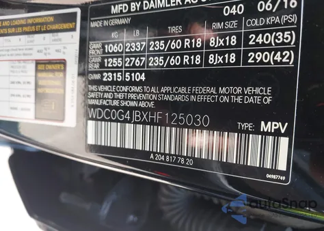 2017 Mercedes-Benz Glc 300 z USA, uszkodzony, nr VIN WDC0G4JBXHF125030